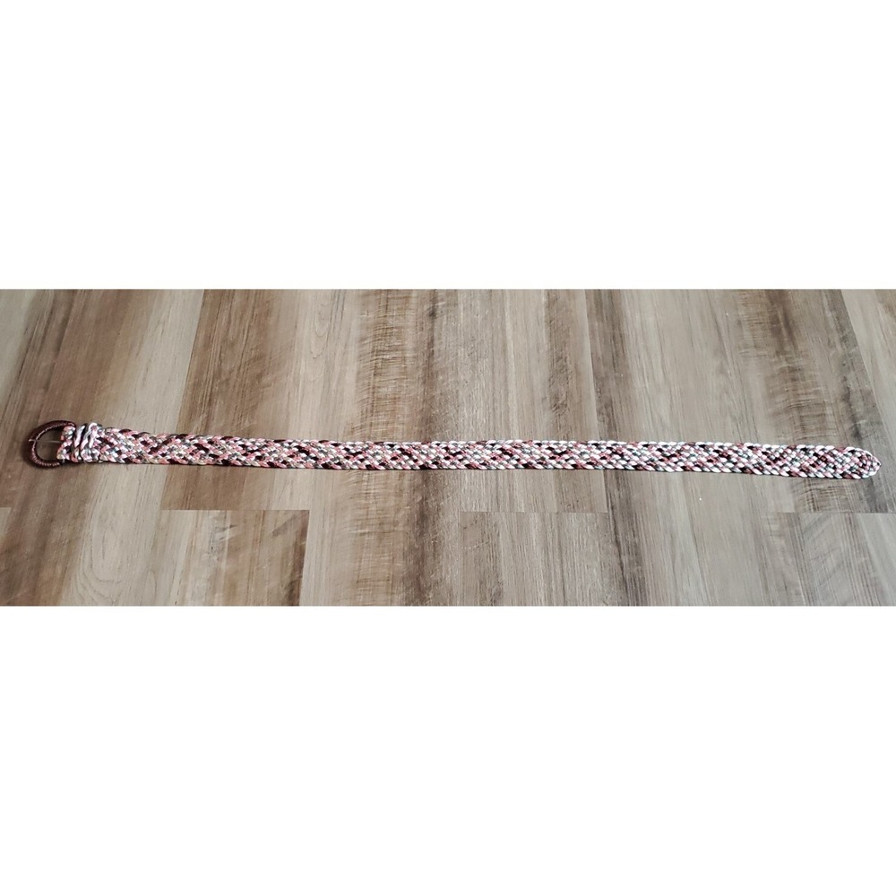 Women's Fashion Belt Hip Waist Pink Gray Purple Fabric Braided Size Medium - Picture 3 of 12